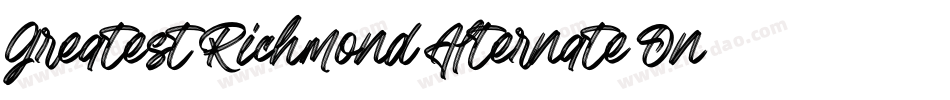 Greatest Richmond Alternate One字体转换